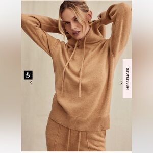 House of CB Jionni Camel Cashmere Blend Hoodie